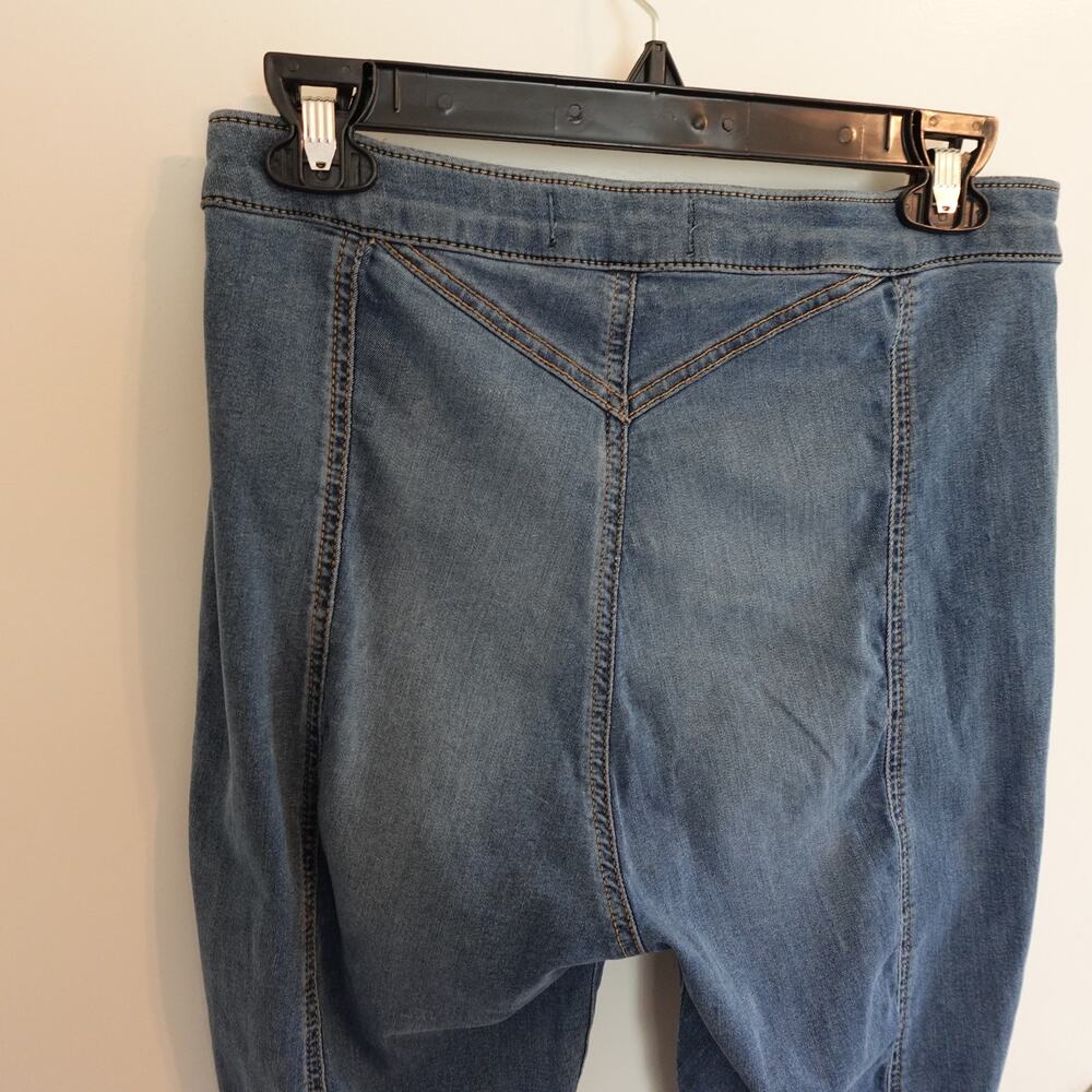 Free People We the Free Riley Slit Skinny Jeans Denim Stretch Boho Size 30 - Picture 10 of 11
